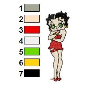Betty Boop 30 Embroidery Design